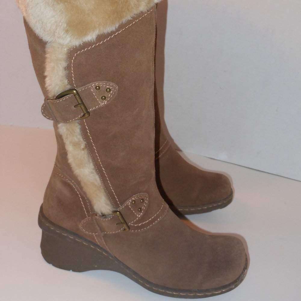 BAREFOOT TAN LEATHER SUEDE BOOTS SIZE 10 MEDIUM